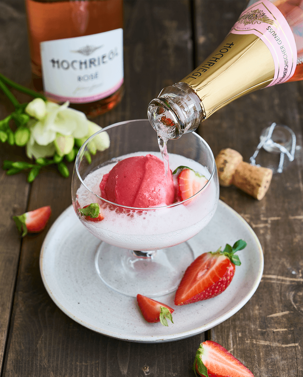 Sorbet Cocktail mit Hochriegl Rosé
