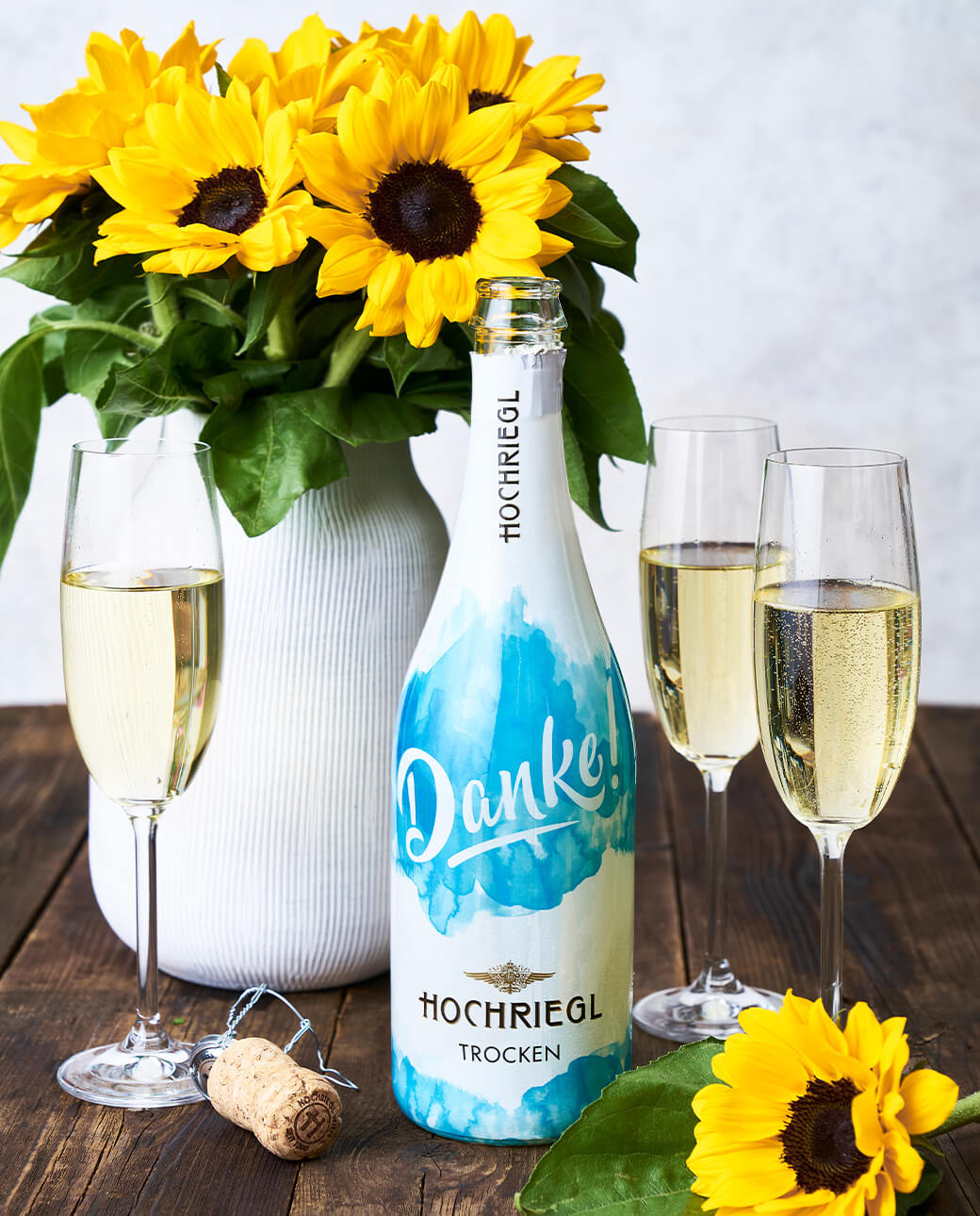 Danke Anlass Edition von Hochriegl mit Sonnenblumen