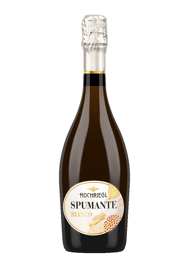 Eine Flasche Spumante Bianco von Hochriegl Sekt