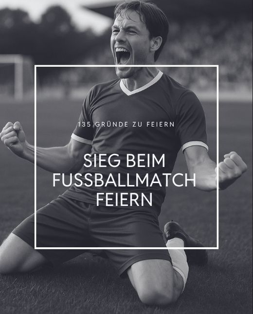 Fussballspieler freut sich über ein gewonnenes Match
