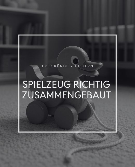 Nachziehente steht am Boden im Kinderzimmer