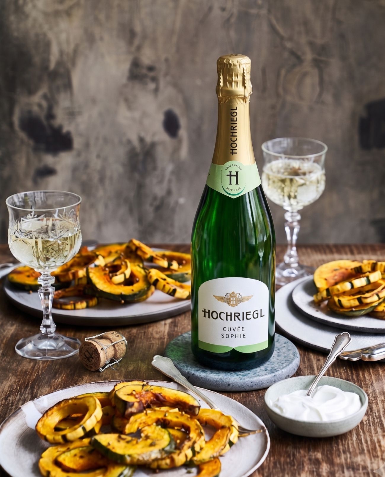 Cuvee Sophie mit gegrilltem Kübris