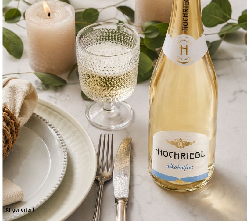 Ein Glas Hochriegl Alkoholfrei eisgekühlt