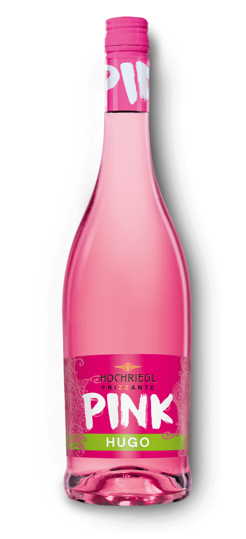 Eine Flasche Hochriegl Pink Hugo
