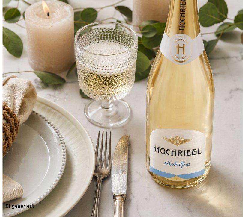 Ein Glas Hochriegl Alkoholfrei eisgekühlt