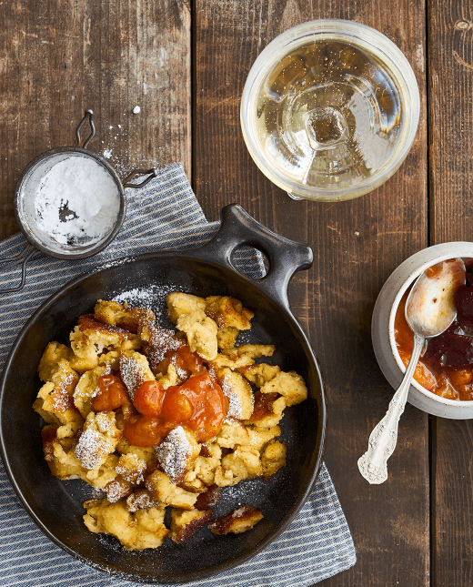 Ein Kaiserschmarrn mit Hochriegl Cuvée Sophie
