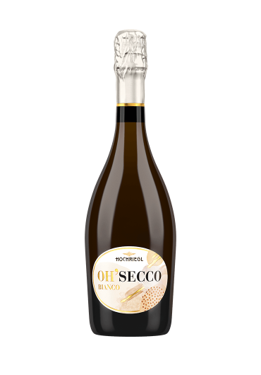 Eine Flasche OH'SECCO Bianco von Hochriegl Sekt