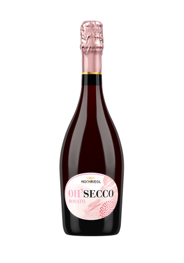 Eine Flasche OH'SECCO Rosato von Hochriegl Sekt