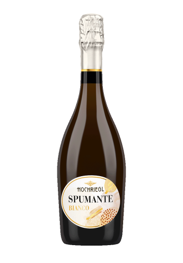 Eine Flasche Spumante Bianco von Hochriegl Sekt